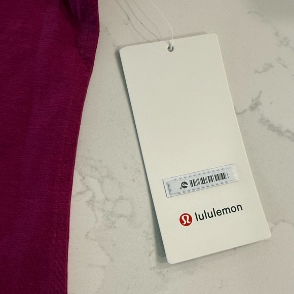 🆕 Lululemon Classic Fit Cotton Blend T Shirt Dress - Magenta Purple - Picture 2 of 5